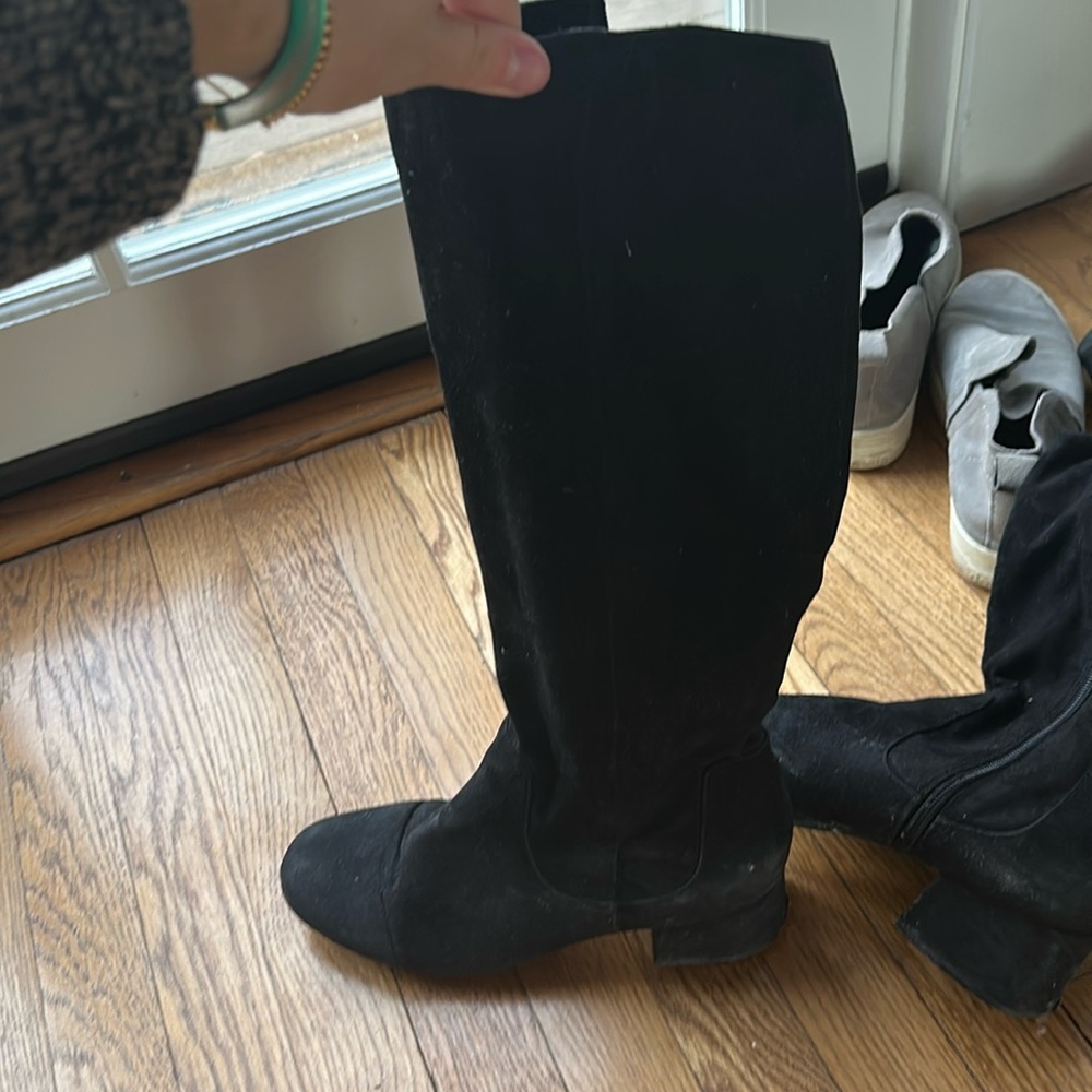 Kenneth cole black suede tall boots